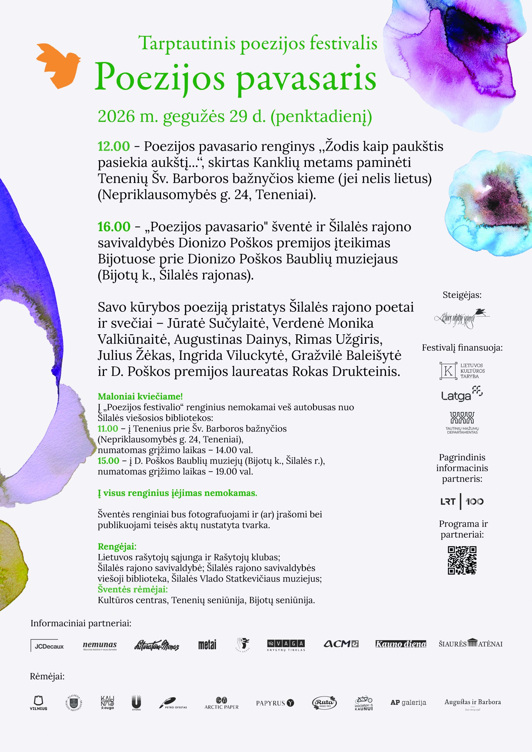 Kviečiame į Poezijos pavasarį Bijotuose!
